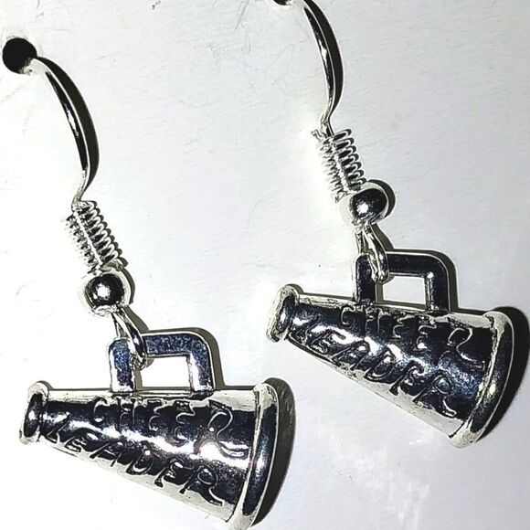 Hand crafted antique cheerleader earrings - Picture 2 of 4
